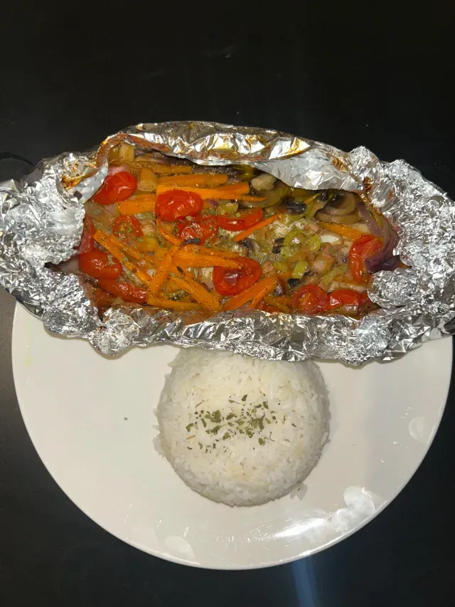 Papillote de cabillaud — poisson